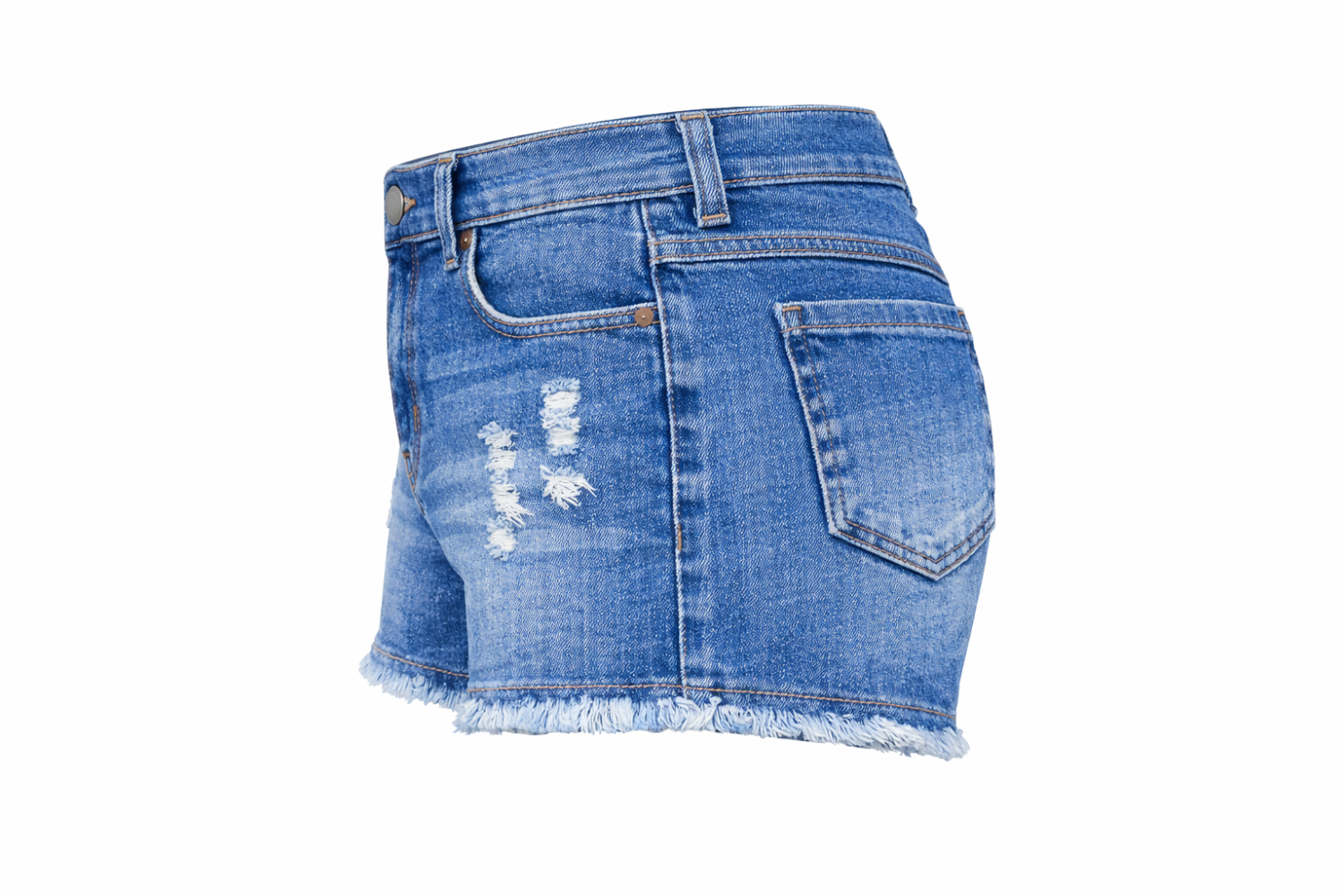 Ladies Denim Shorts - Mid Blue