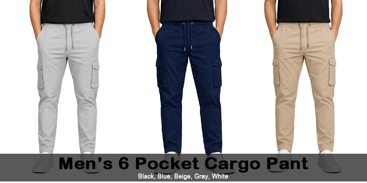 Men's 6 Pocket Cargo Pant - 5 color